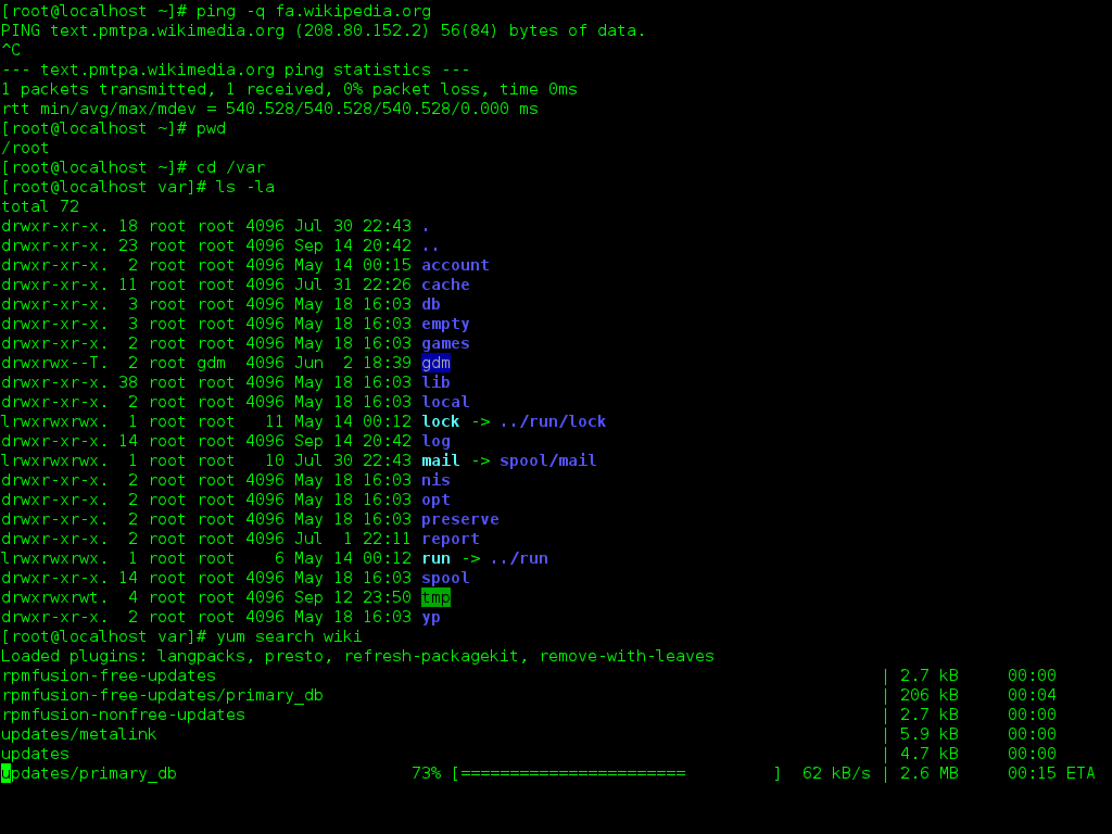 Linux terminal commands for deploying a website on a server