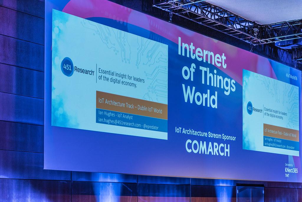 Internet of Things event screen representing smart home automation